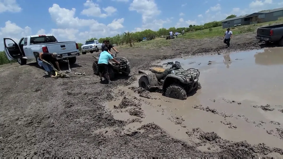 ATV in mud at 281 Country Club San Antonio offroad park