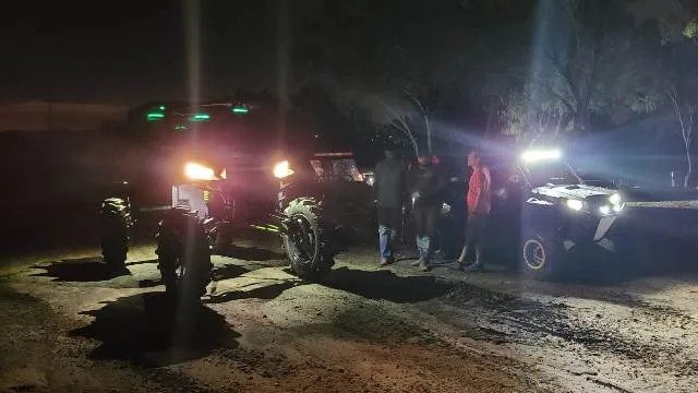 Night ATV riding with headlights on at 281CC offroad park